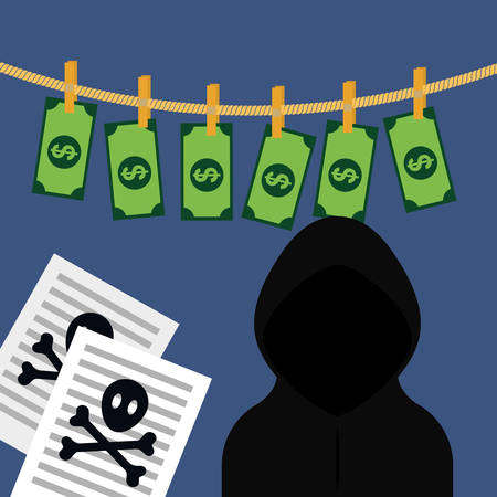 Money fraud and hacking design, vector illustration.のイラスト素材