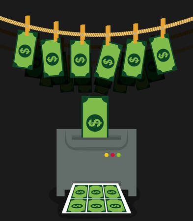 Money fraud and hacking design, vector illustration.のイラスト素材
