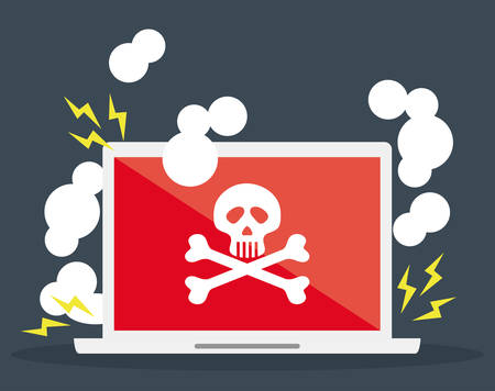 Digital fraud and hacking design, vector illustration.のイラスト素材