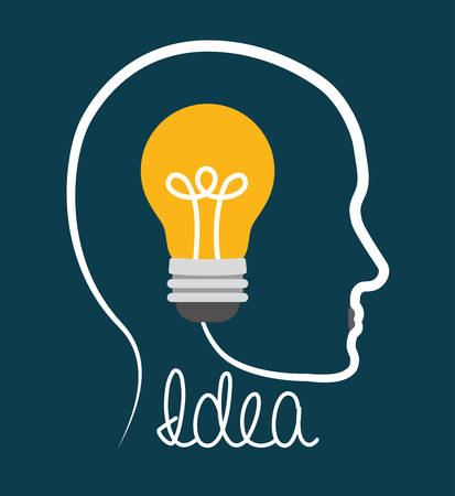 Big ideas graphic design, vector illustration. lightbulb iconのイラスト素材