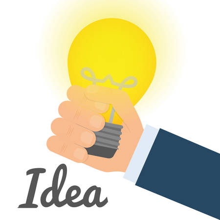 Big ideas graphic design, vector illustration. lightbulb iconのイラスト素材