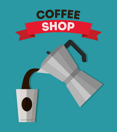 Coffee drink and shop icons design, vector illustration.のイラスト素材