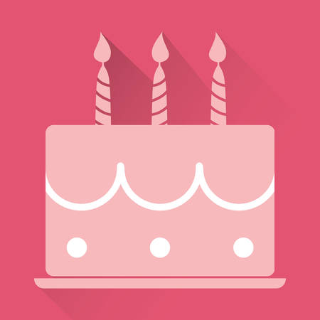 Birthday cake and desserts icon design, vector illustration.のイラスト素材