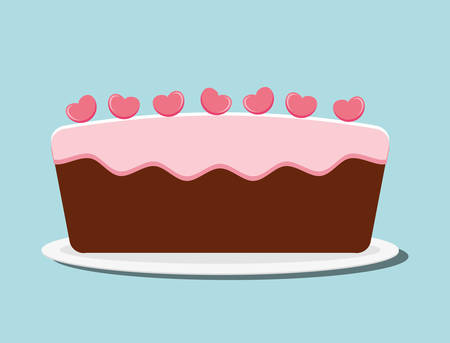 Birthday cake and desserts icon design, vector illustration.