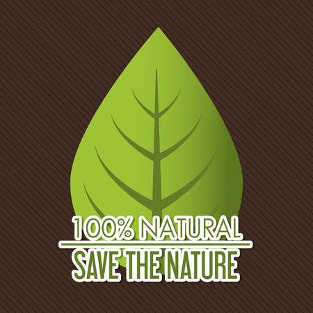 Natural green Ecology label design, vector illustration eps10のイラスト素材