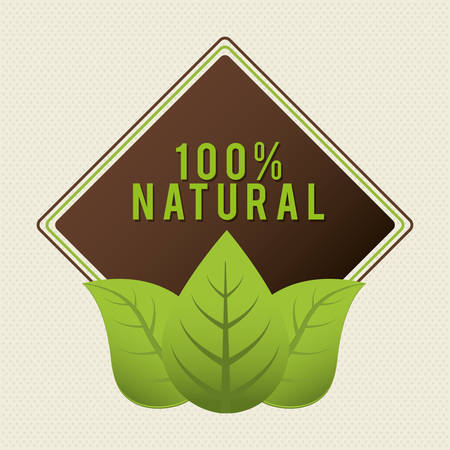 Natural green Ecology label design, vector illustration eps10のイラスト素材