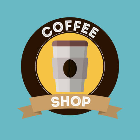 Coffee drink shop design, vector illustration  .のイラスト素材
