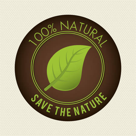 Natural green ecology label design, vector illustration eps10のイラスト素材