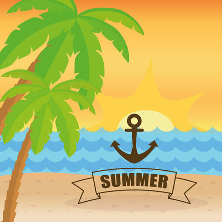 Travel, summer and vacations design, vector graphic  .のイラスト素材