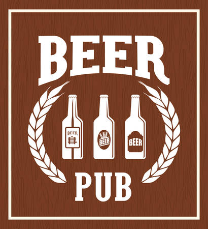 Pub beer and alcohol advert design, vector illustration のイラスト素材