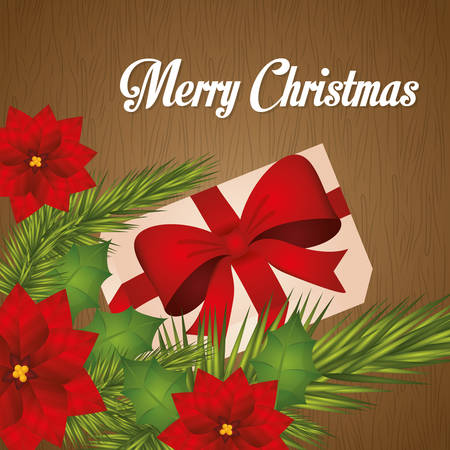 Merry christmas colorful card graphic design, vector illustration.のイラスト素材