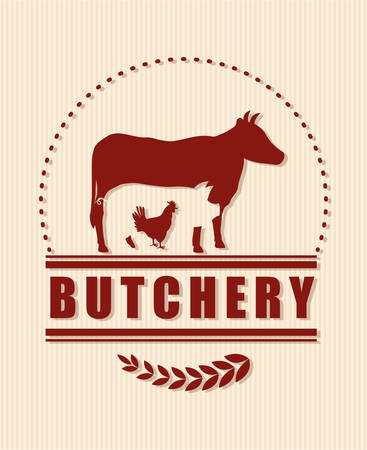 Butchery or butcher theme design, vector illustration graphicのイラスト素材