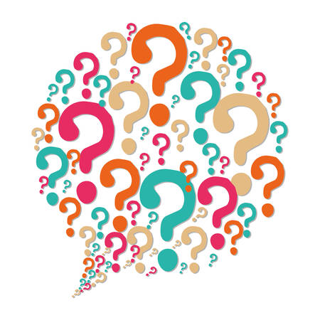 Question and solutions icon design, vector illustration graphicのイラスト素材