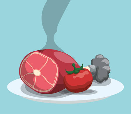 Food concept with menu icons design, vector illustration 10 eps graphicのイラスト素材