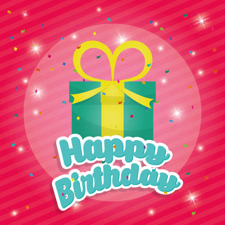 Happy birthday colorful card designのイラスト素材