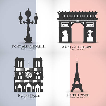 Paris  concept with icons designのイラスト素材