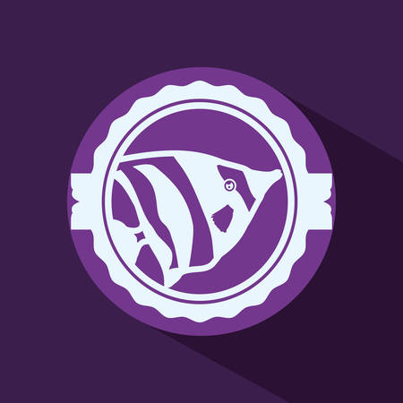 Sea life concept with fish designのイラスト素材