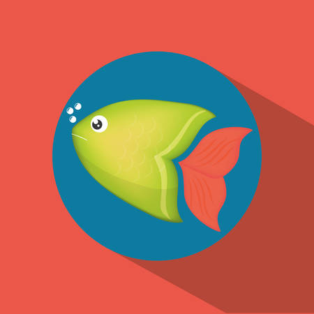 Sea life concept with fish designのイラスト素材