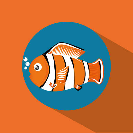 Sea life concept with fish designのイラスト素材