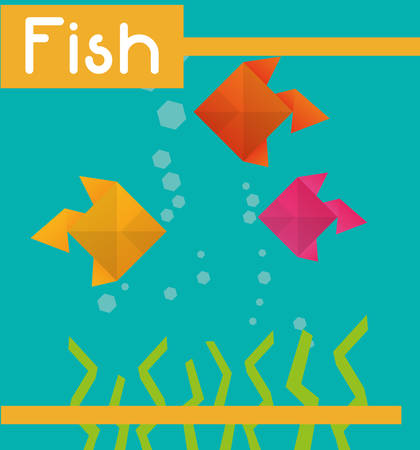 Sea life concept with fish designのイラスト素材