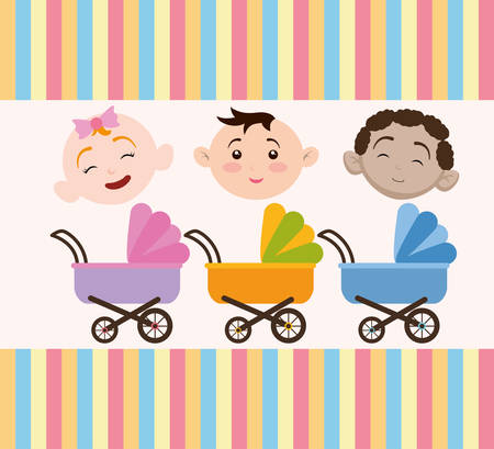 Baby Shower concept with cute icons designのイラスト素材
