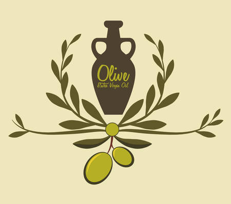 Olive oil concept with organic product designのイラスト素材