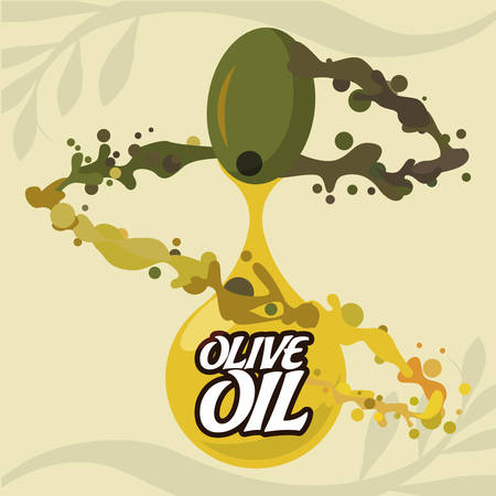 Olive oil concept with organic product designのイラスト素材