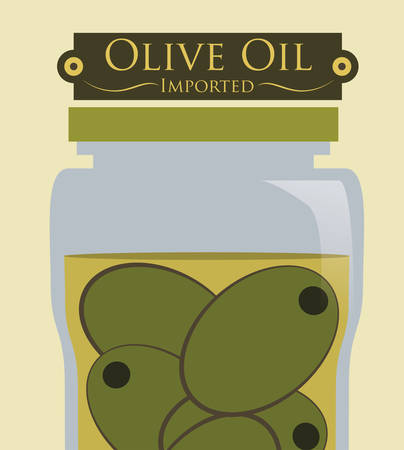 Olive oil concept with organic product designのイラスト素材
