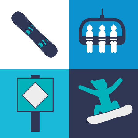 Winter concept with sport icons design, vector illustration 10 eps graphic.のイラスト素材