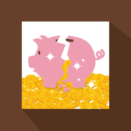 Money concept with investments icons design, vector illustration 10 eps graphic.のイラスト素材