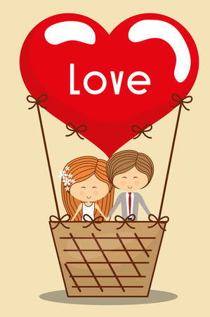 Love concept with cute icons design, vector illustration 10 eps graphic.のイラスト素材