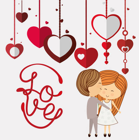 Love concept with cute icons design, vector illustration  graphic.のイラスト素材
