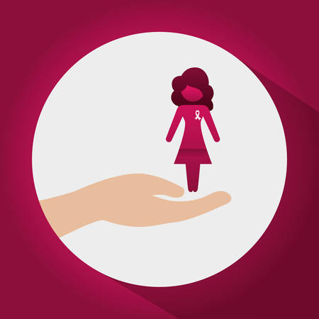 Breast Cancer concept with fight icons design, vector illustration graphic.のイラスト素材