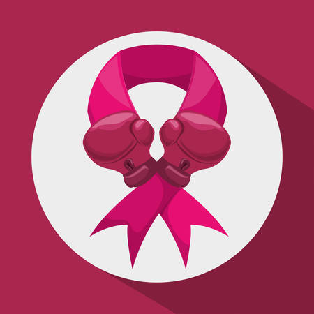Breast Cancer concept with fight icons design, vector illustration  graphic.のイラスト素材