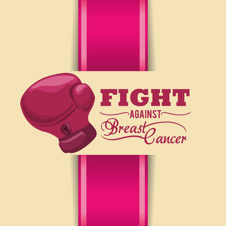 Breast Cancer concept with fight icons design, vector illustration  graphic.のイラスト素材