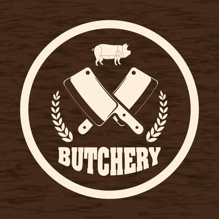 Bbq and butchery theme design, vector illustration graphic designのイラスト素材
