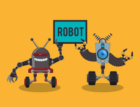 Robot concept and technology design, vector illustration 10 eps graphic.のイラスト素材