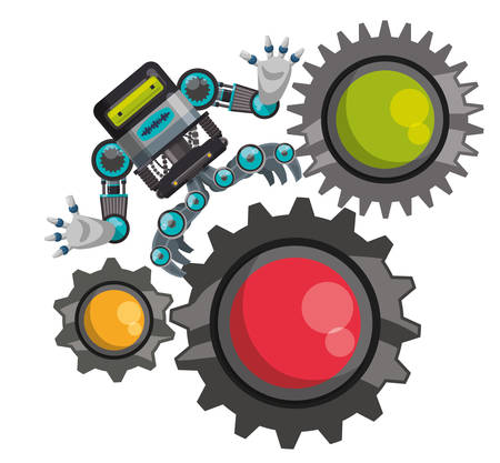 Robot concept and technology design, vector illustration 10 eps graphic.のイラスト素材