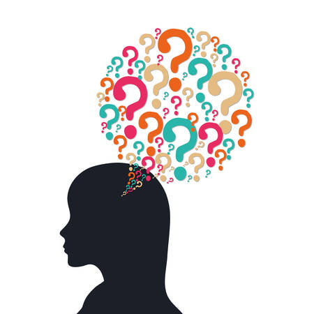 Question mark and solutions graphic design, vector illustration eps10のイラスト素材