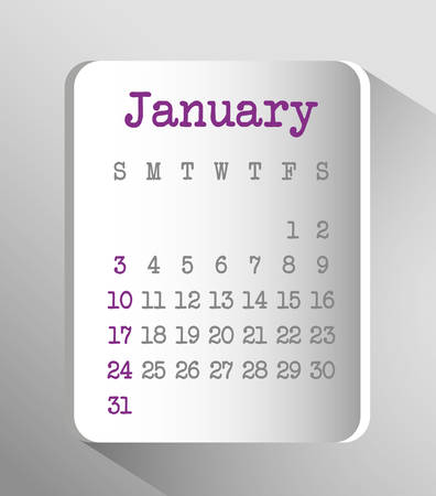 New year calendar schedule graphic design, vector illustration eps 10のイラスト素材