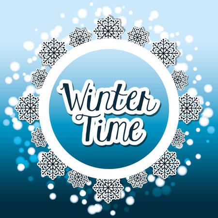 Winte time and snow graphic design, vector illustration eps10のイラスト素材