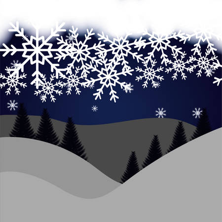 Winte time and snow graphic design, vector illustration eps10のイラスト素材