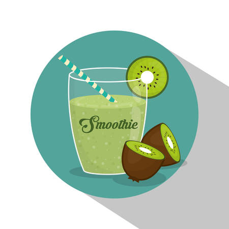 Smoothie concept and glass design, vector illustration  のイラスト素材