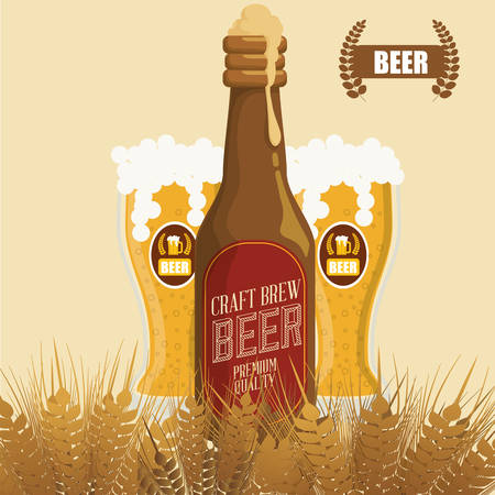Beer concept with icons design, vector illustration  のイラスト素材
