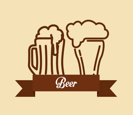 Beer concept with icons design, vector illustration  のイラスト素材