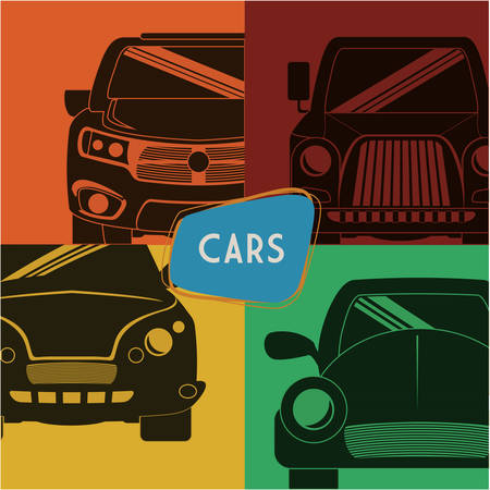Transportation concept with cars design, vector illustration 10 eps graphic.のイラスト素材