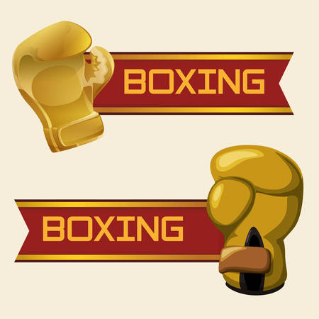 Boxing concept with championship icons design, vector illustration 10 eps graphic.のイラスト素材