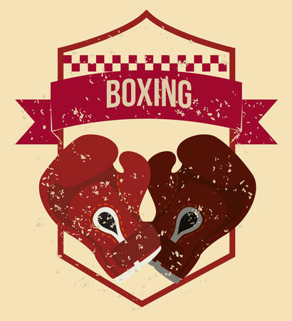 Boxing concept with championship icons design, vector illustration 10 eps graphic.のイラスト素材