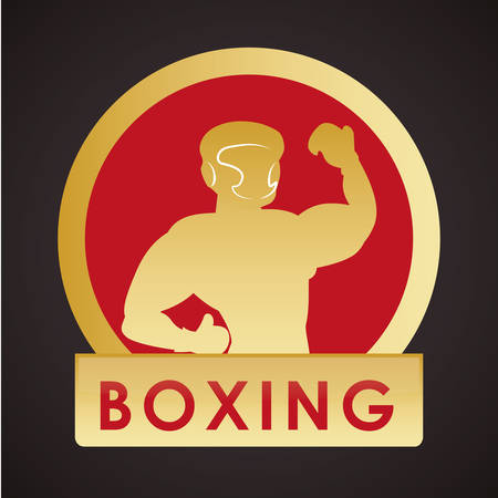 Boxing concept with championship icons design, vector illustration 10 eps graphic.のイラスト素材