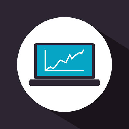 laptop concept over circle design, vector illustration 10 eps graphic.のイラスト素材